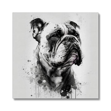 Bulldog 'Charcoal Collection' Canvas