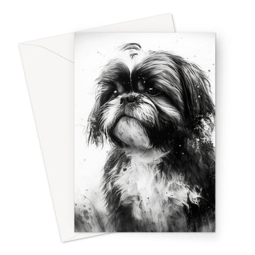 Shih Tzu 'Charcoal Collection' Greeting Card