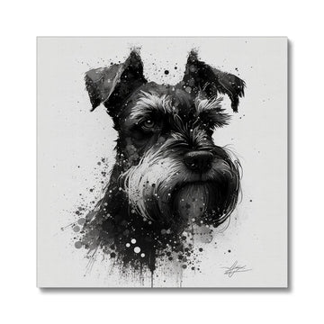 Miniature Schnauzer 'Charcoal Collection' Canvas