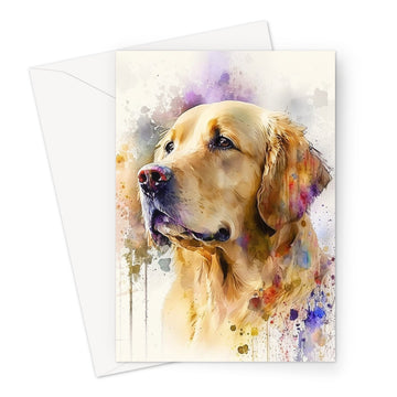 Golden Retriever 'Watercolour Collection' Greeting Card