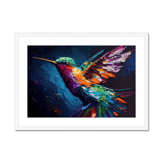 Kingfisher 'Abstract Acrylic Collection' Framed & Mounted Print