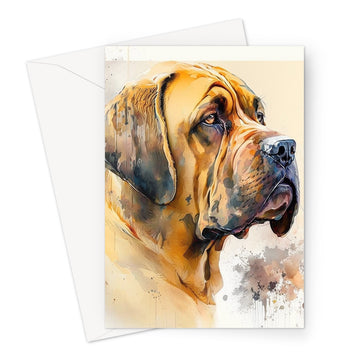 Bullmastiff 'Watercolour Collection' Greeting Card