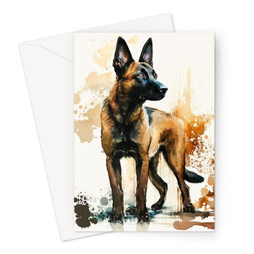 Belgian Malinois 'Watercolour Collection' Greeting Card