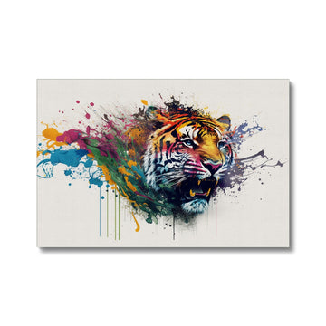 Tiger Landscape 'Paint Splash Collection' Canvas