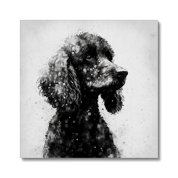 Poodle 'Charcoal Collection' Canvas