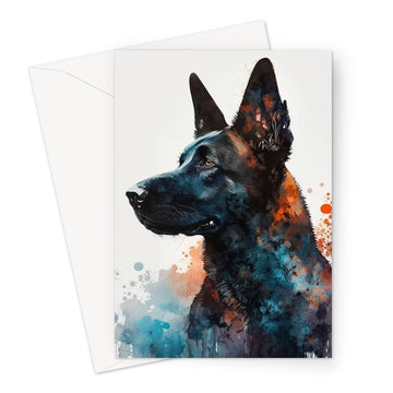 Belgian Malinois 'Watercolour Collection' Greeting Card