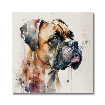 Boxer 'Watercolour Collection' Canvas