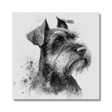 Miniature Schnauzer 'Charcoal Collection' Canvas