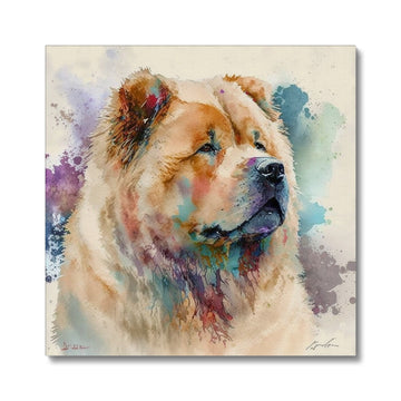 Chow Chow Pet Portrait 'Watercolour Collection' Canvas