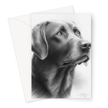 Labrador 'Charcoal Collection' Greeting Card