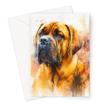 Bullmastiff 'Watercolour Collection' Greeting Card