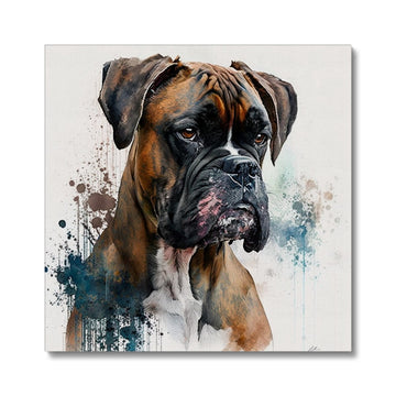 Boxer 'Watercolour Collection' Canvas