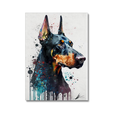 Doberman 'Watercolour Collection' Canvas