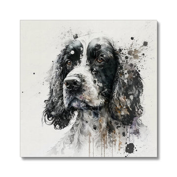 Cocker Spaniel Pet Portrait 'Watercolour Collection' Canvas