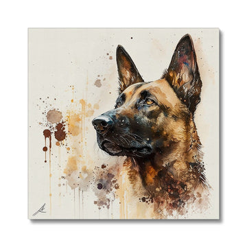 Belgian Malinois 'Watercolour Collection' Canvas